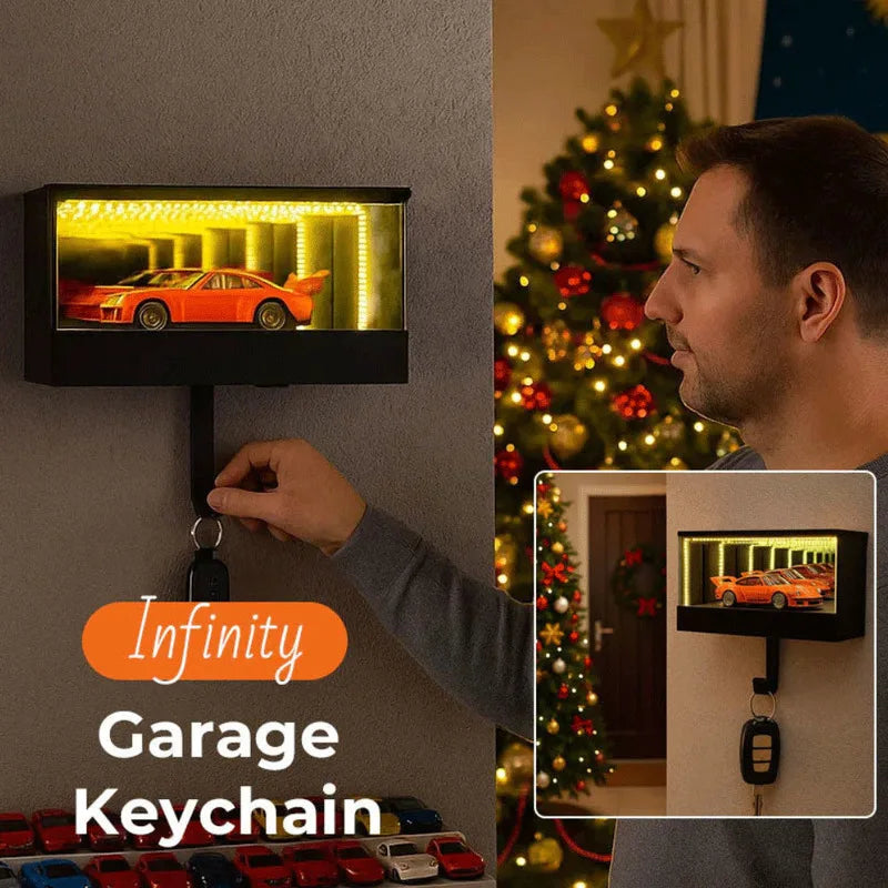 Infinity Garage Keychain: An unmissable novelty, original and creative, with a decorative hook—perfect for collectors.