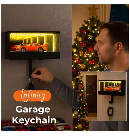 Infinity Garage Keychain: An unmissable novelty, original and creative, with a decorative hook—perfect for collectors.