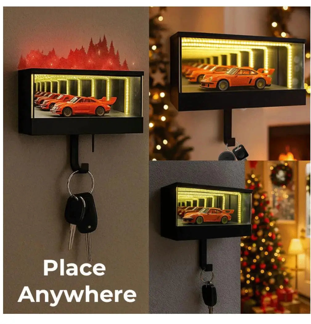 Infinity Garage Keychain: An unmissable novelty, original and creative, with a decorative hook—perfect for collectors.